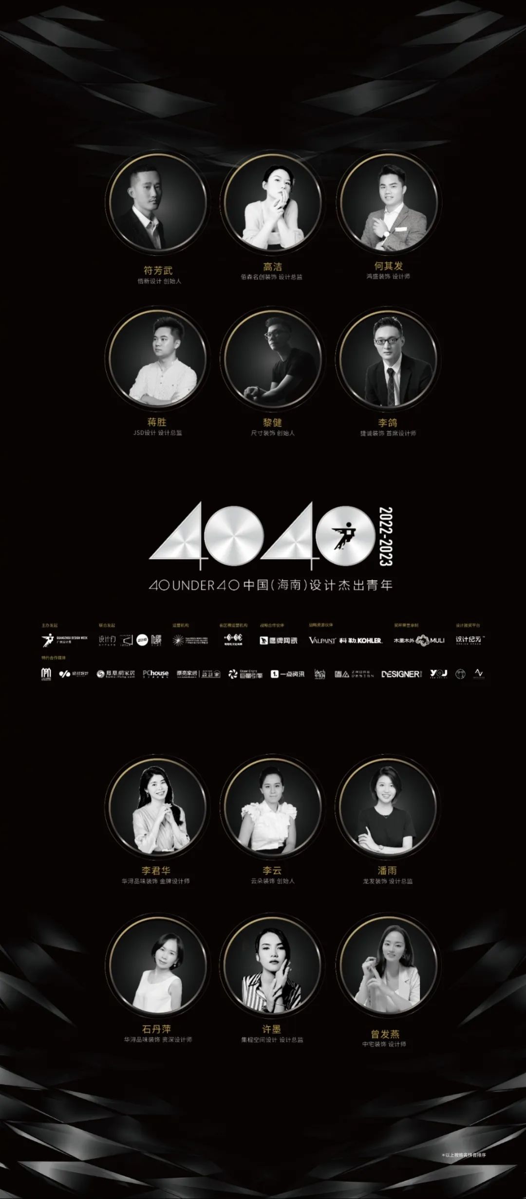 40 UNDER 40 | 省區(qū)榜List·2揭曉！10省區(qū)350位設(shè)計杰出青年脫穎而出！(圖13)
